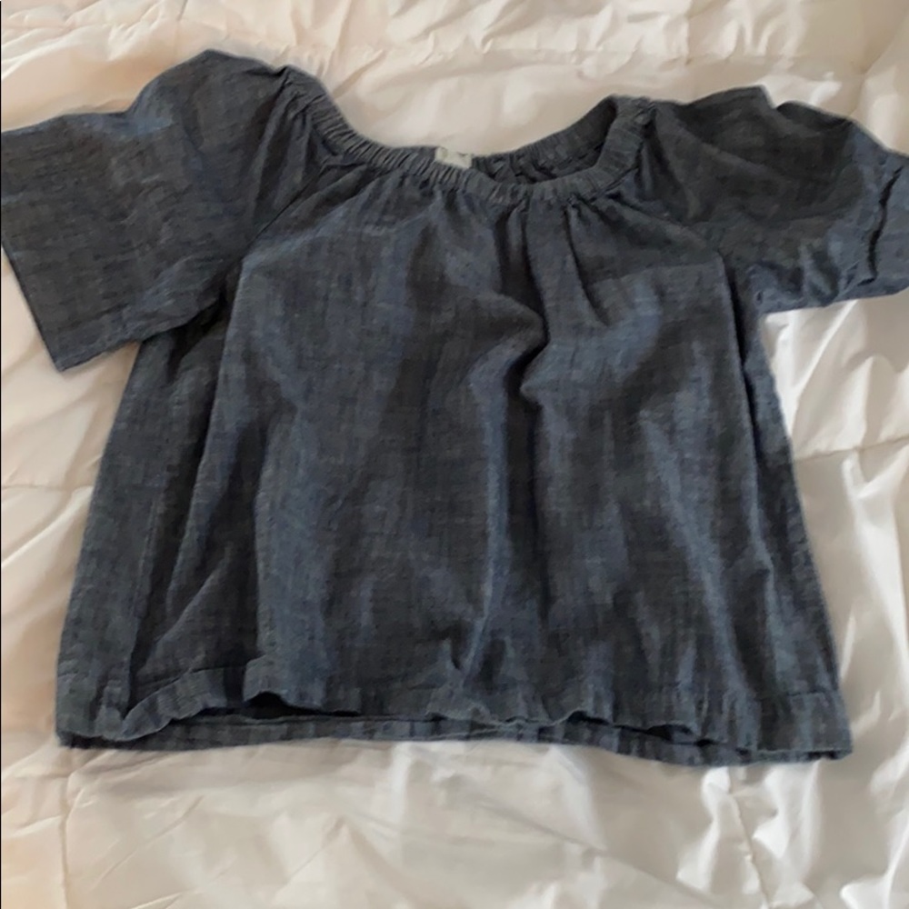 crewcuts chambray blouse